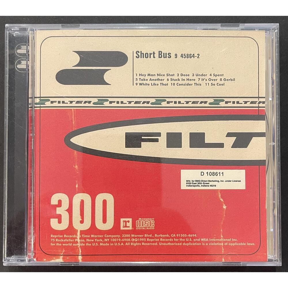 Filter - Short Bus (CD, 1995) Warner Brothers Electronic Rock Industrial